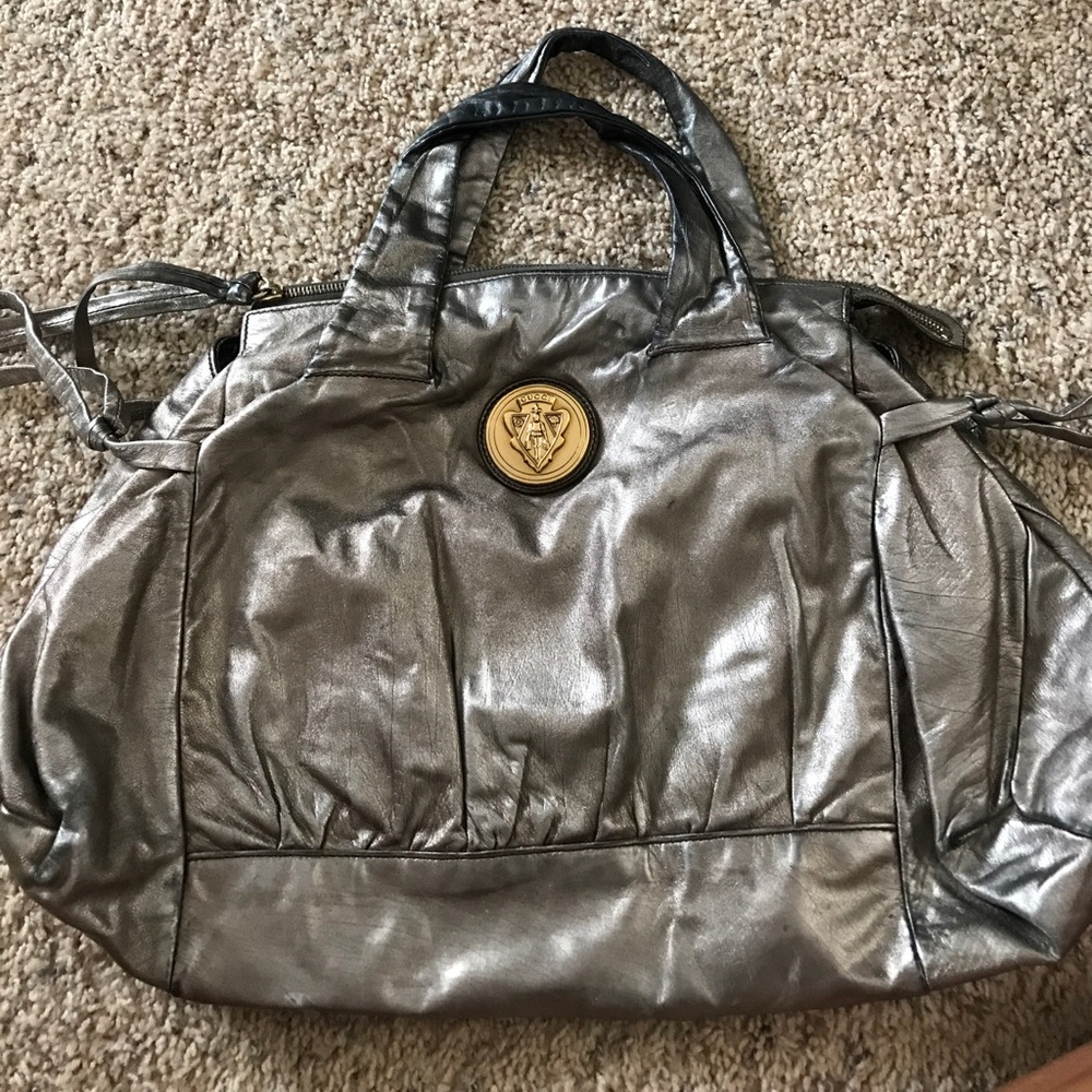 Authentic Metallic Gucci shoulder bag