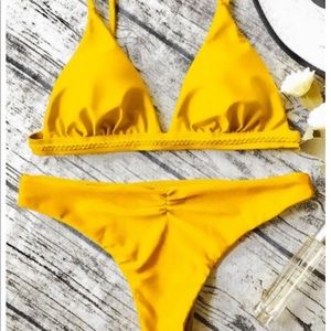 Yellow bikini top