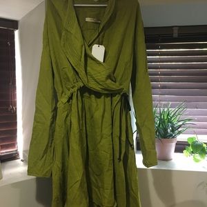Cynthia Ashby Lime Green Long sleeve Dress