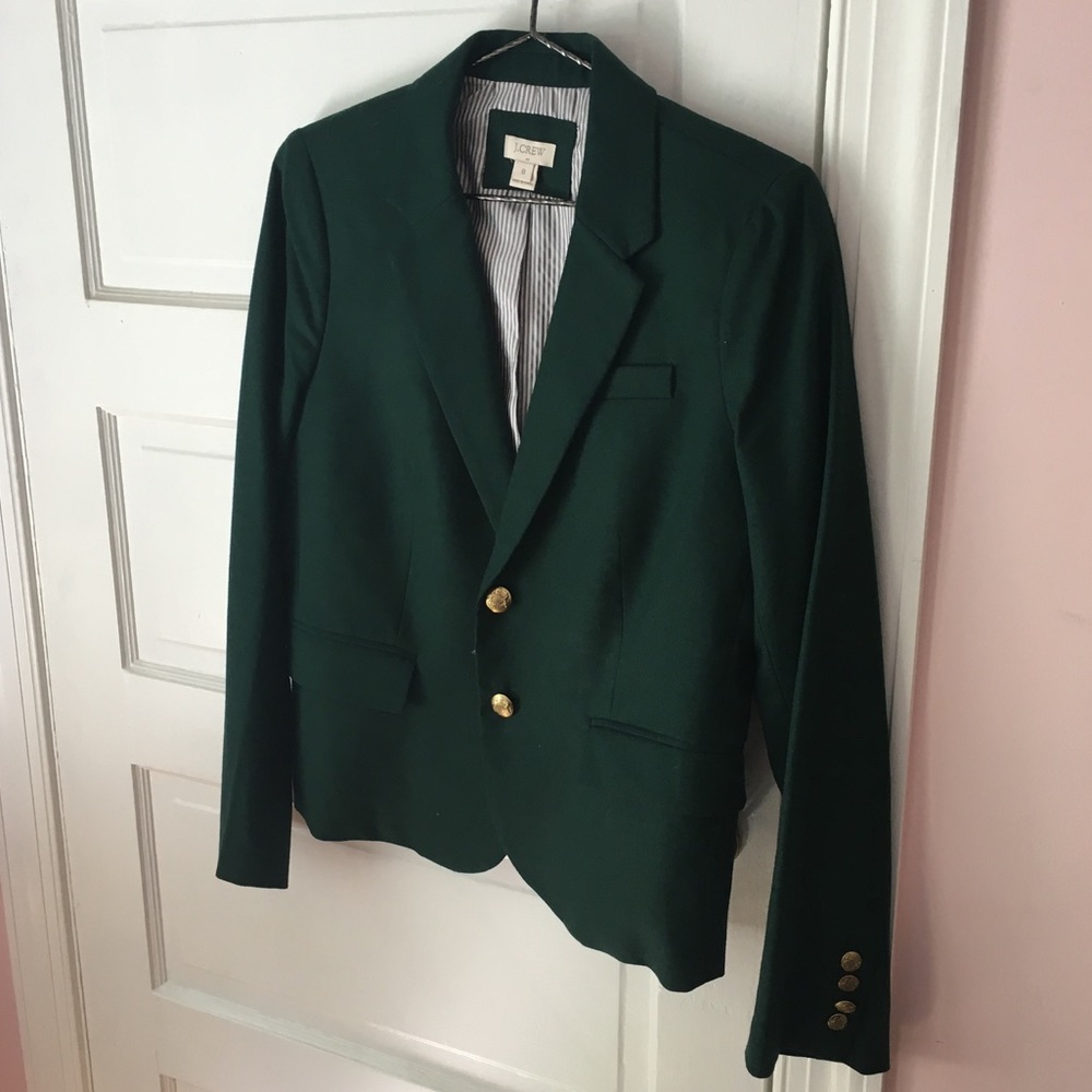 Green J. Crew School Boy Blazer