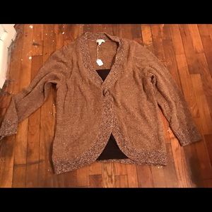 Brown and tan sweater