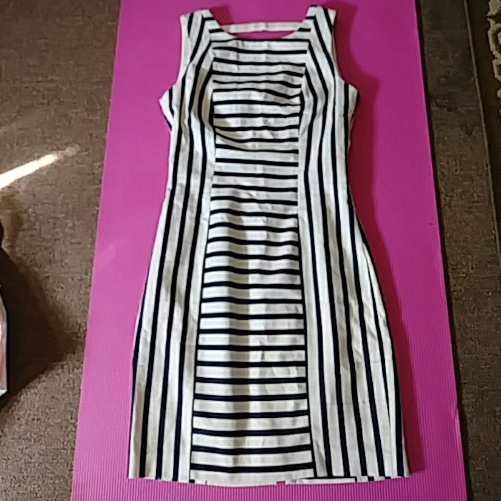 Black and White Striped Dress