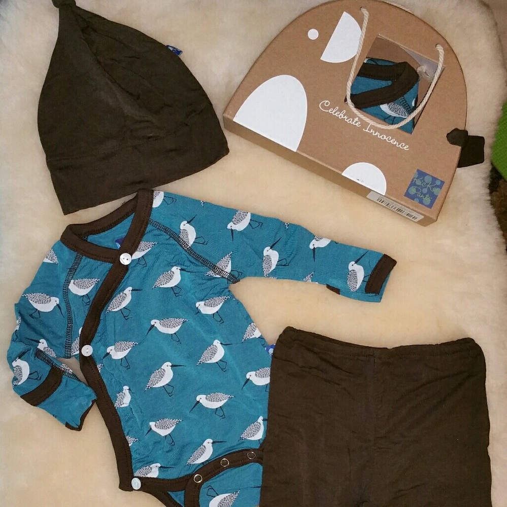 Kickee Pants 3pc Gift Set - Sandpipers