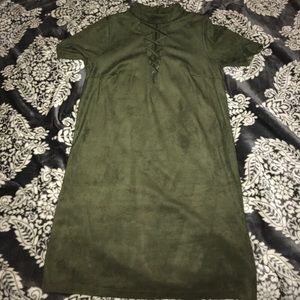 Forever 22 Green suede mini dress
