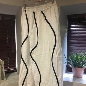 Cynthia Ashby Black and White Maxi Skirt