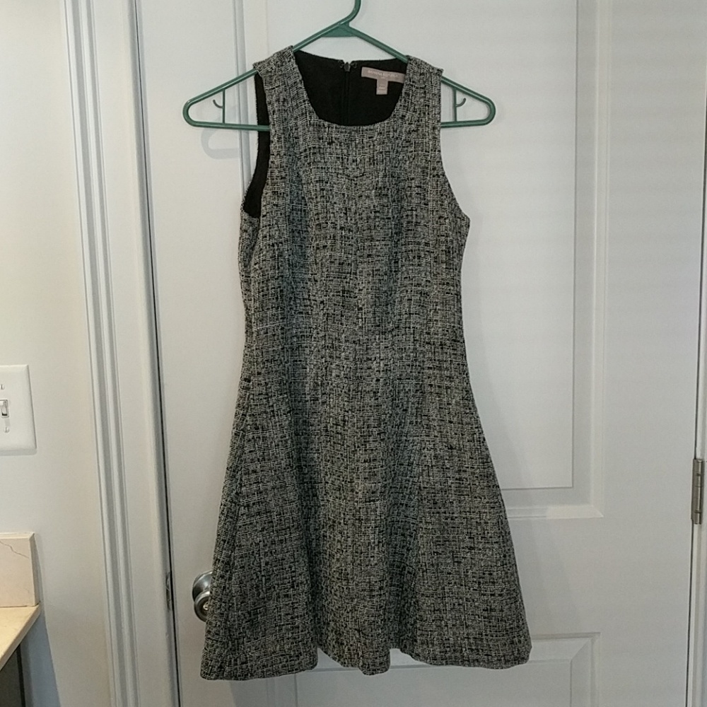 Banana Republic black and white tweed dress