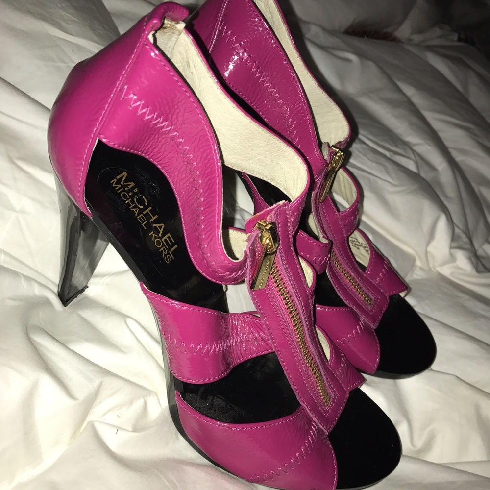 Michael Kors Pink Heels WornOnce AMAZING condition