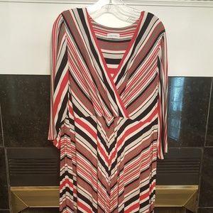 Calvin Kleins Plus Size Striped Maxi Dress Sz 20W