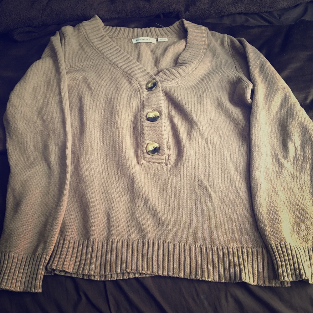 Tan sweater.