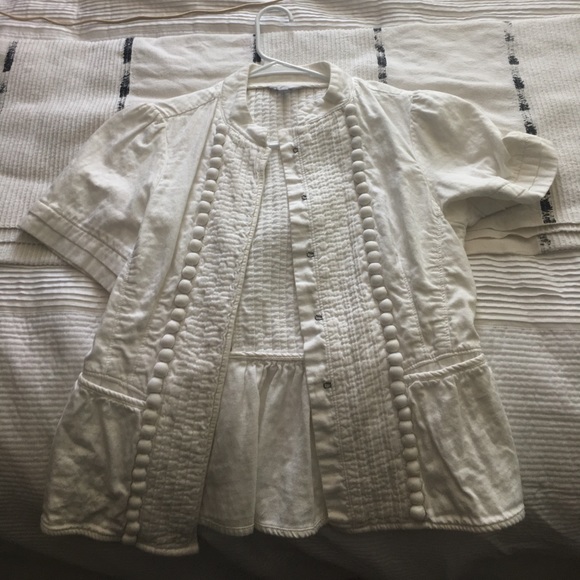 White short sleeve cropped jacket - Picture 3 of 4