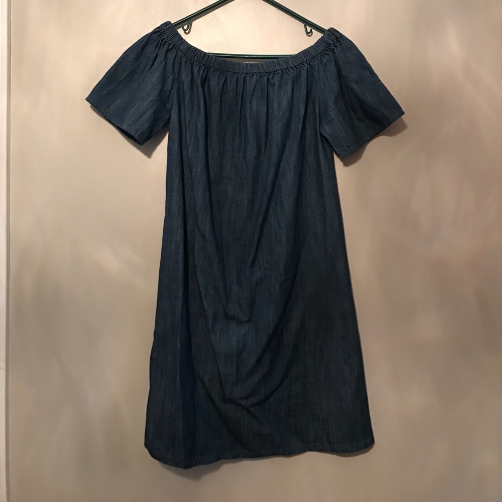 Merona chambray off the shoulder dress - Picture 2 of 4