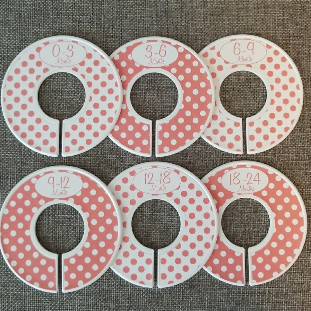 Baby girl closet dividers coral