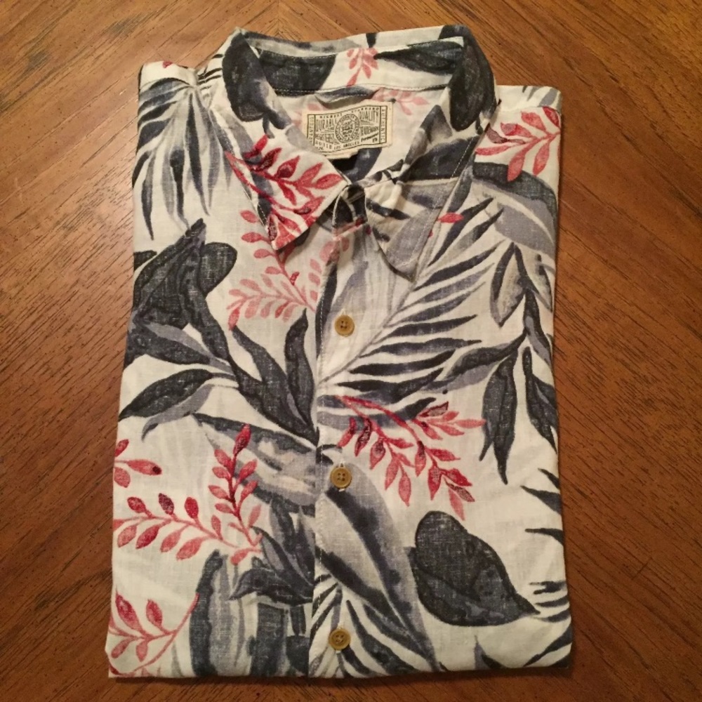 Lucky Brand Casual Mens Large Button Down Shirt