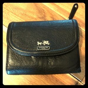Coach black leather Madison medium wallet