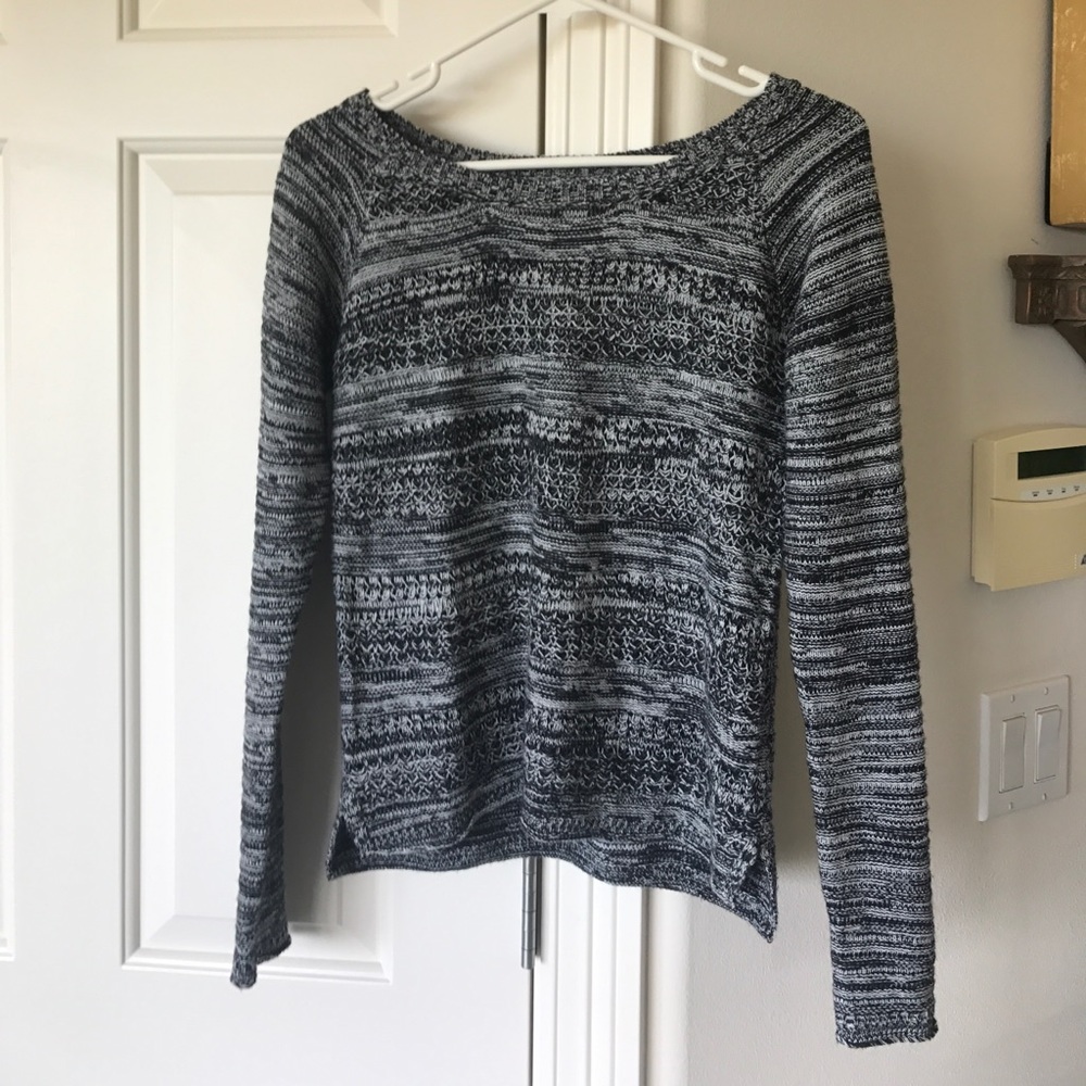Black and white light sweater