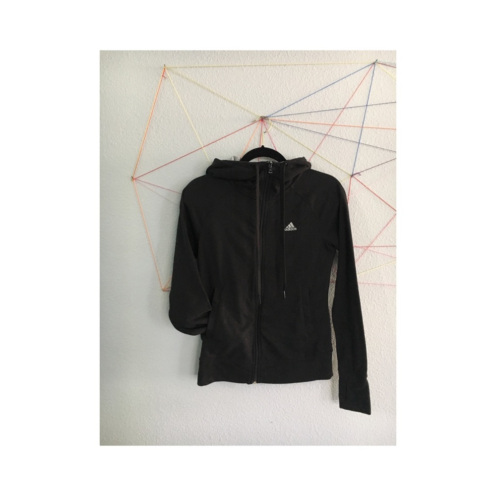 Black adidas Zip-Up Hoodie