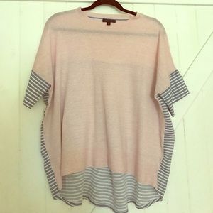 Sweater/Shirt combo! Hi low top.