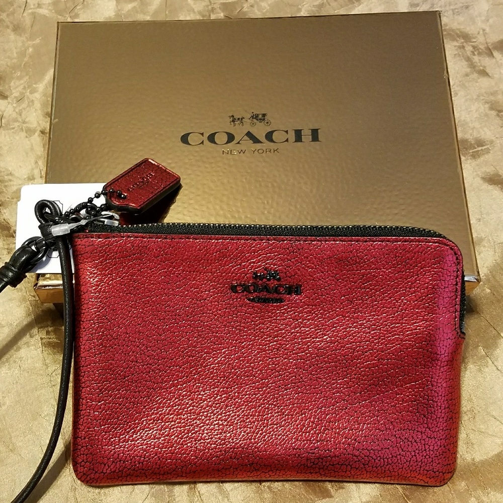 Coach Metallic Wristlet