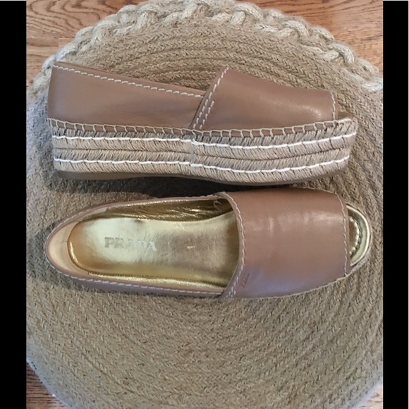 prada peep toe espadrille