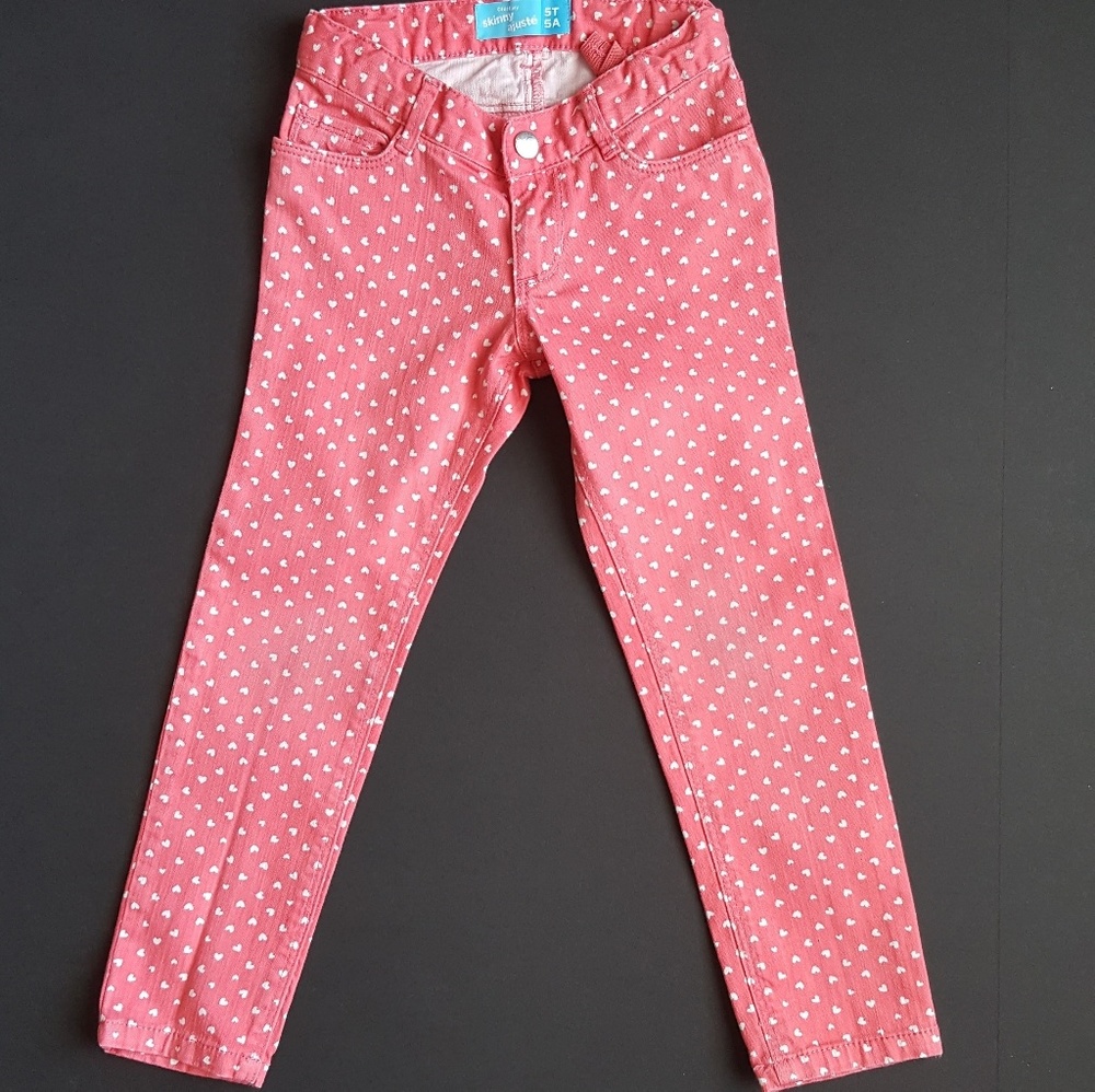 Heart Print Skinny Jeans