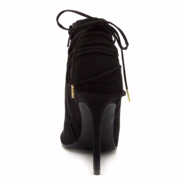 HP‼️ Noemi Lace Up Accent Peep Toe Bootie - Picture 7 of 8