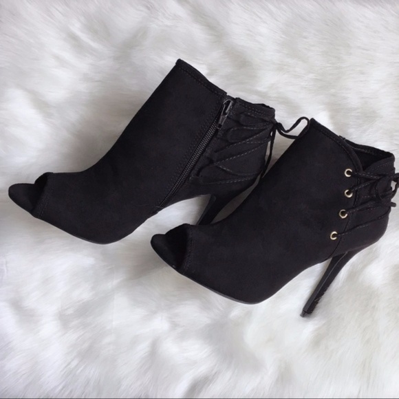 HP‼️ Noemi Lace Up Accent Peep Toe Bootie - Picture 8 of 8