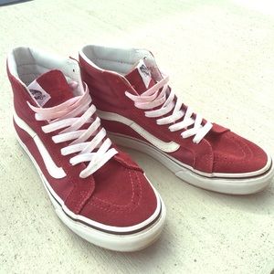 Red high top Vans
