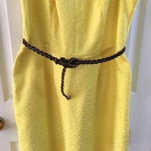 Faux leather brown braided belt