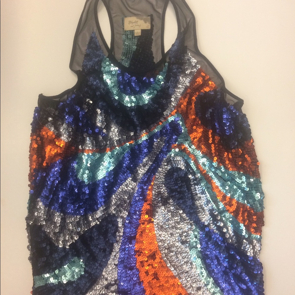 Elizabeth and James Sequin Tunic size small