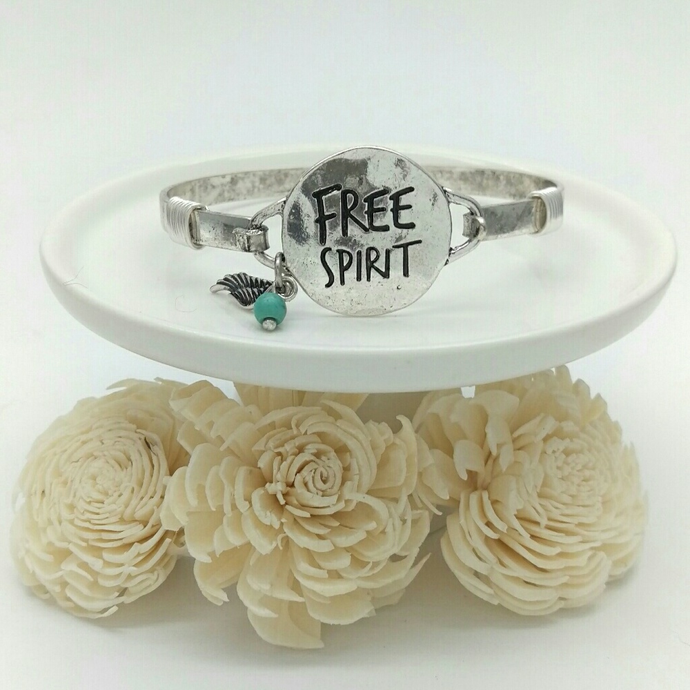 Silver "Free Spirit" Cuff Bracelet