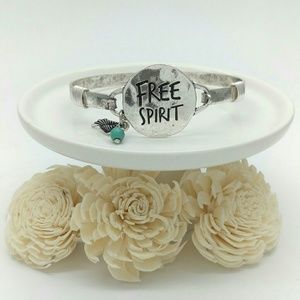 Silver "Free Spirit" Cuff Bracelet