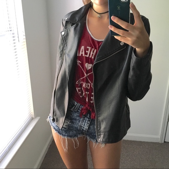 Forever 21 Jackets & Blazers - Black Faux Leather Jacket