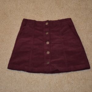 Forever 21 corduroy button down skirt