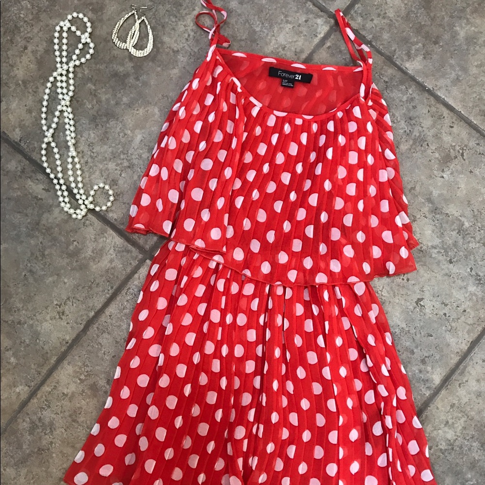 Forever 21 polkadot spaghetti strap dress