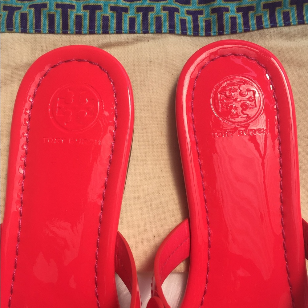Tory Burch Fluorescent Fuchsia Pink Miller Sandals - Picture 6 of 8