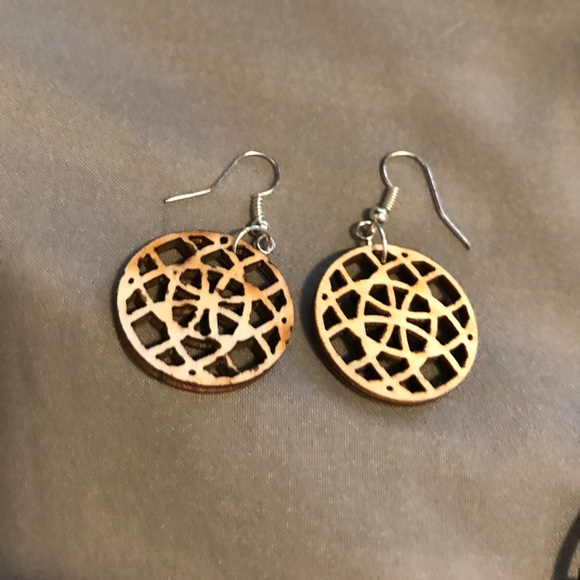Wooden Earrings! - Picture 2 of 3