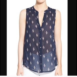 Paige Bonnie sleeveless print blouse