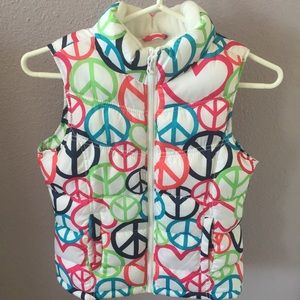 Peace Sign Puff Vest
