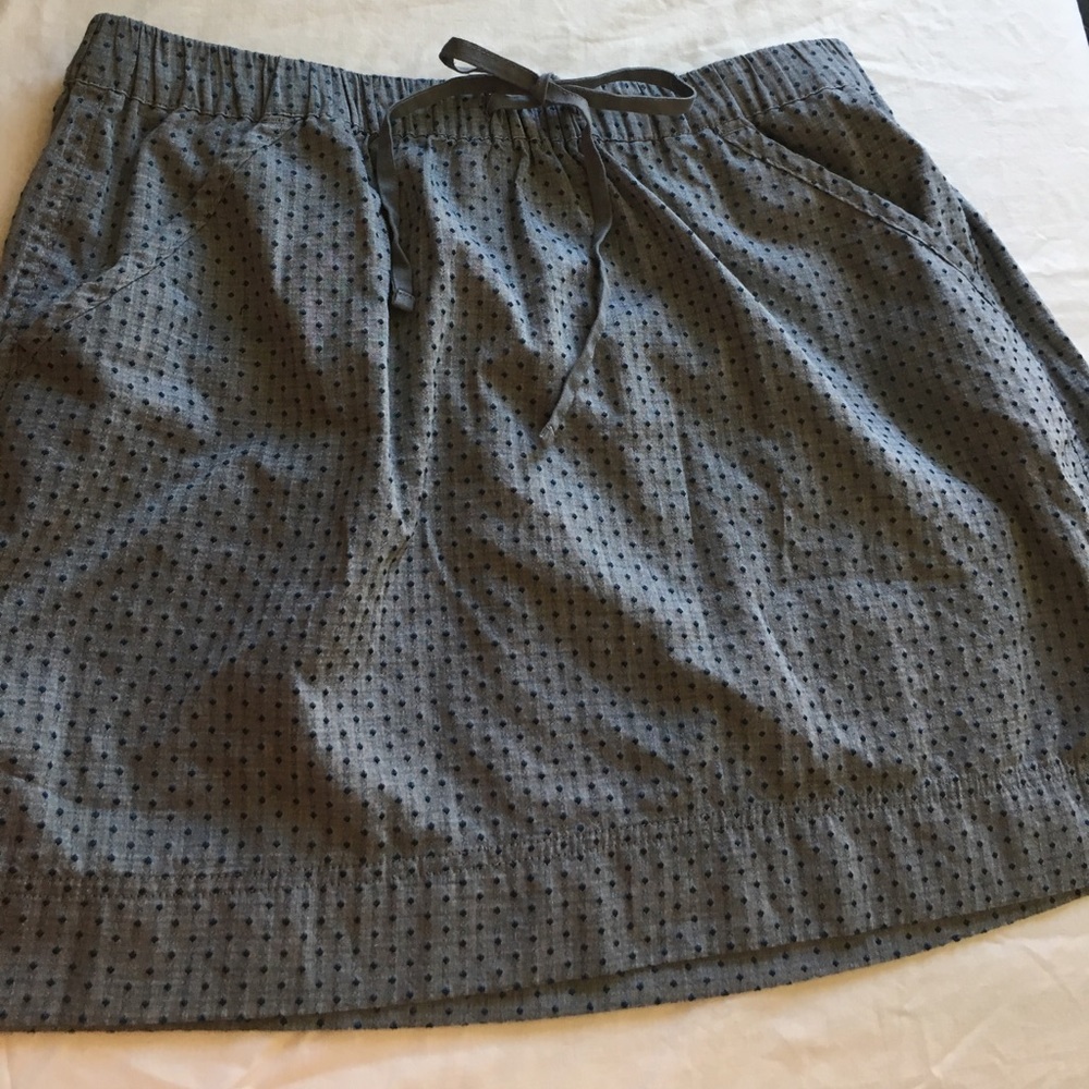 Merona large skirt lightweight blue polka dots