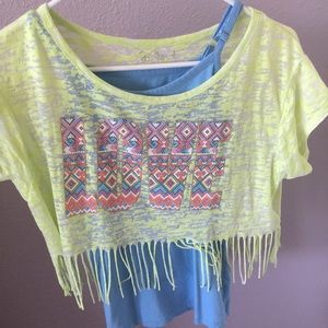 Off the shoulder with under shirt