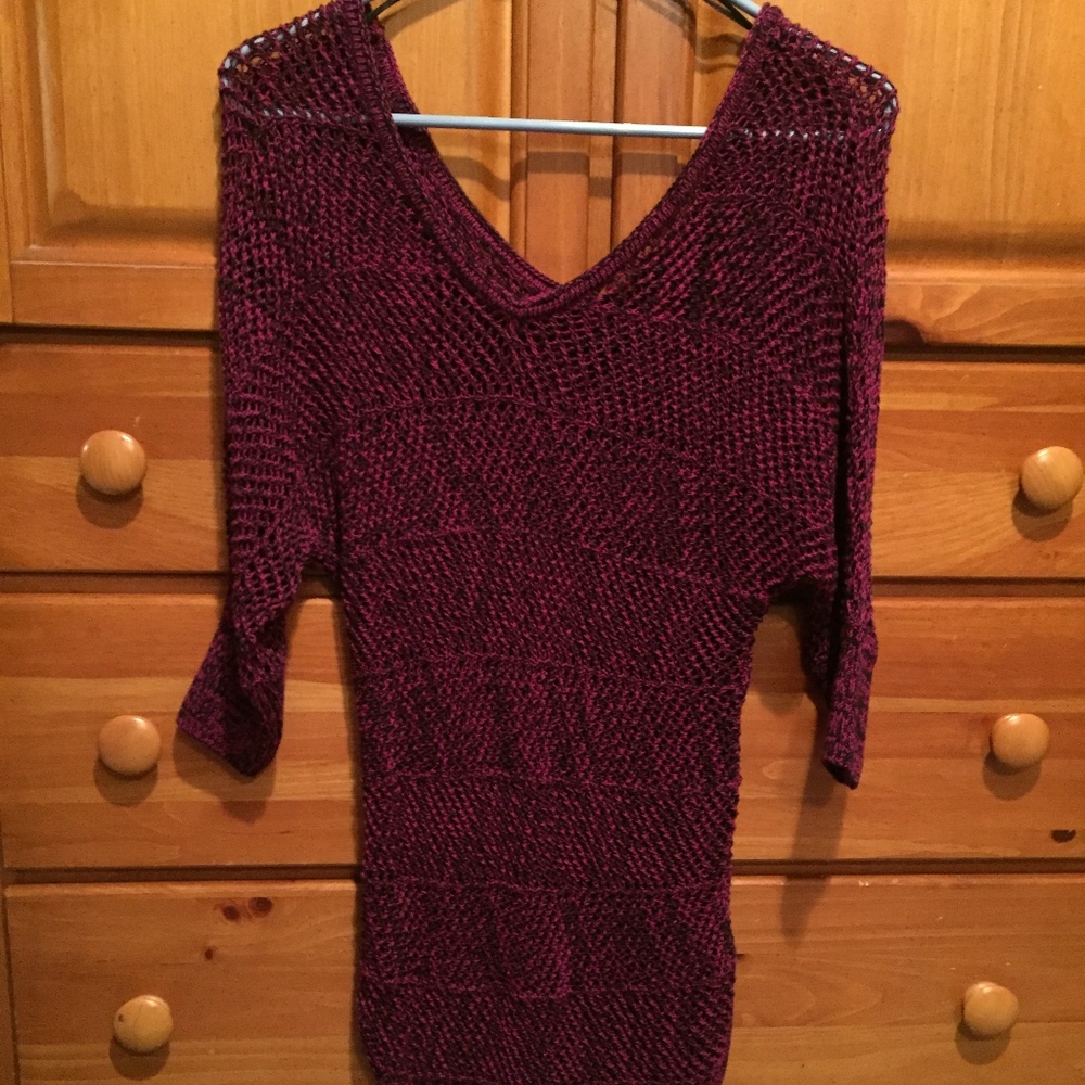 Express Purple and Black Tunic