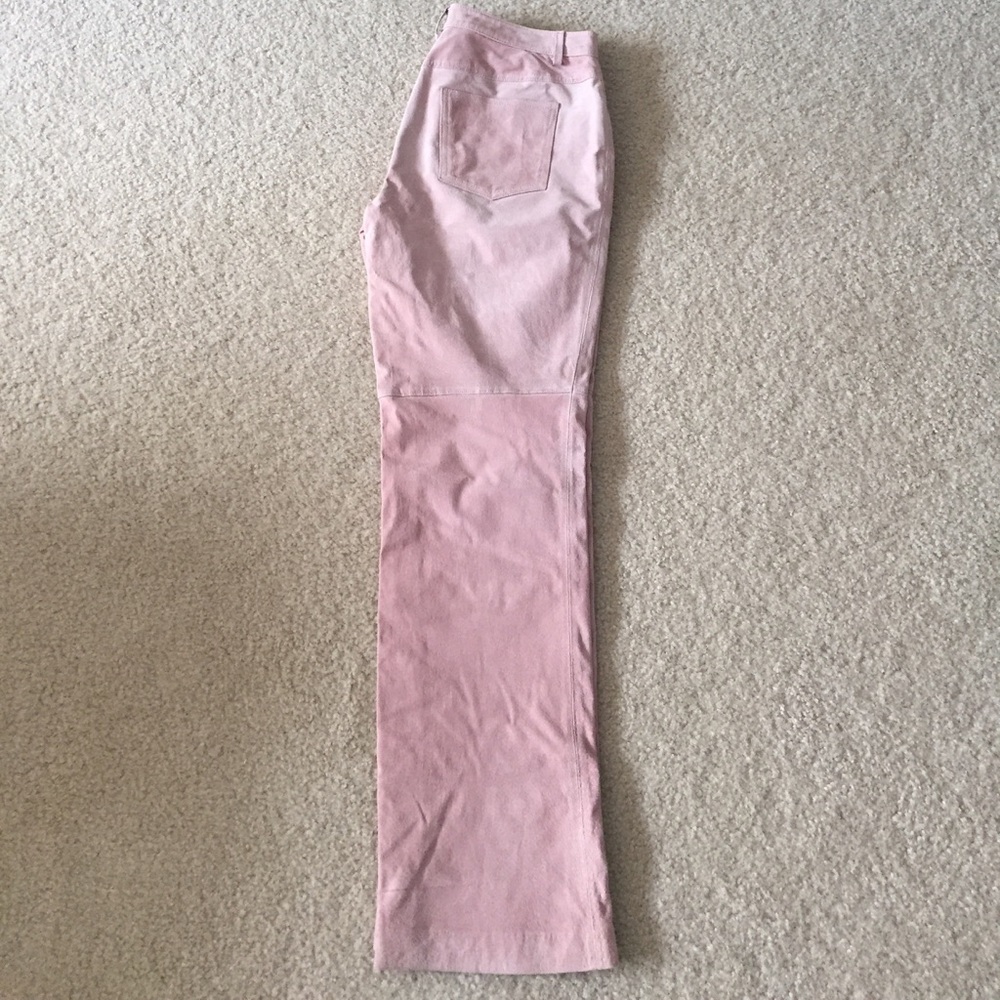 Spring ready pink suede pants