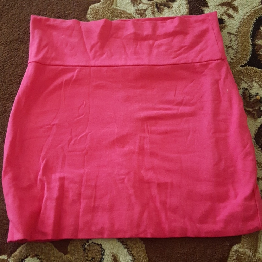 Pink mini skirt