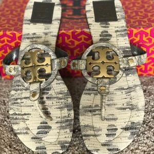 Tory Butch Roccia Python Sandals