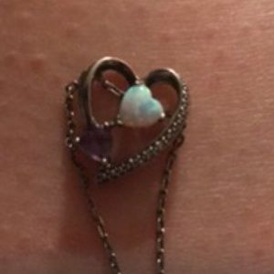 Opal and purple necklace