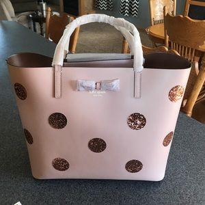 KATE SPADE DEWEY ST LITTLE LEN LEATHER TOTE