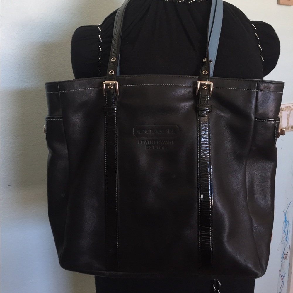 Large Black coach purse