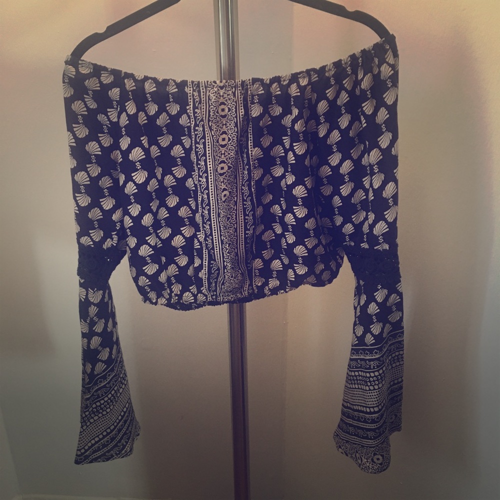 Off the shoulder crop top