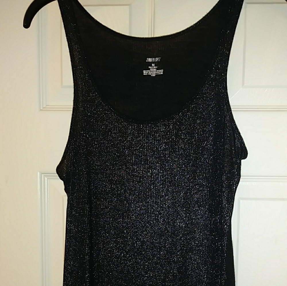 Black glittery/sparkly tank