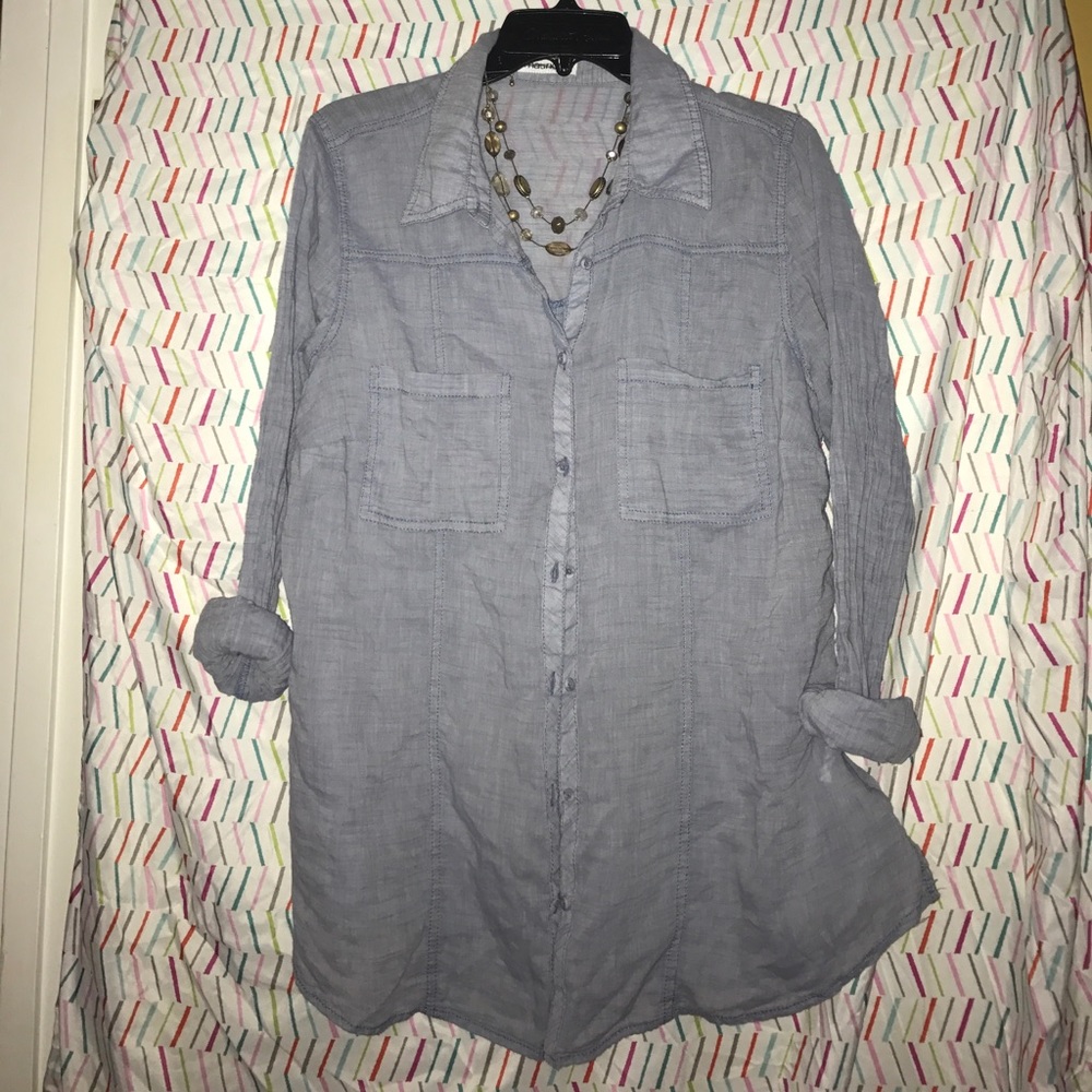 Maurice chambray like button down 1x
